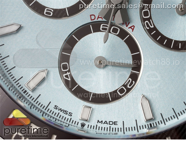 Rolex Clean공장 롤렉스 세라믹 데이토나 아이스다이얼 브레이슬릿 클린공장 Daytona 126506 Clean 1_1 Best Edition 904L Steel Ice Blue Dial Lume Markers on SS Braclet SH4131 레플리카 6번 이미지 - 시계 | 세미샵 레플리카 사이트