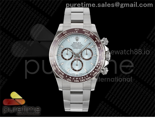 Rolex Clean공장 롤렉스 세라믹 데이토나 아이스다이얼 브레이슬릿 클린공장 Daytona 126506 Clean 1_1 Best Edition 904L Steel Ice Blue Dial Lume Markers on SS Braclet SH4131 레플리카 8번 이미지 - 시계 | 세미샵 레플리카 사이트