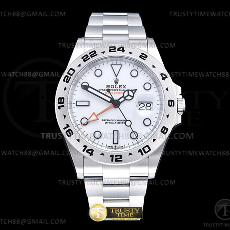 Rolex Clean공장 롤렉스 익스플로러2 화이트다이얼 브레이슬릿 Explorer II 216570 904 SS_SS White Clean DD3285 클린 레플리카 1번 이미지 - 시계 | 세미샵 레플리카 사이트