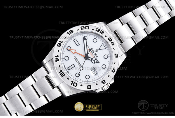 Rolex Clean공장 롤렉스 익스플로러2 화이트다이얼 브레이슬릿 Explorer II 216570 904 SS_SS White Clean DD3285 클린 레플리카 3번 이미지 - 시계 | 세미샵 레플리카 사이트