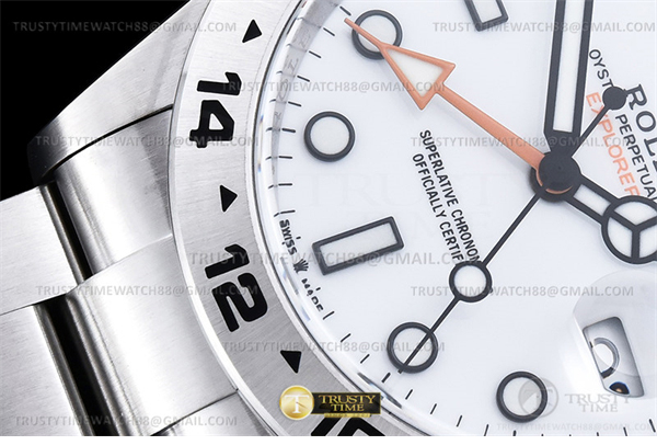 Rolex Clean공장 롤렉스 익스플로러2 화이트다이얼 브레이슬릿 Explorer II 216570 904 SS_SS White Clean DD3285 클린 레플리카 6번 이미지 - 시계 | 세미샵 레플리카 사이트
