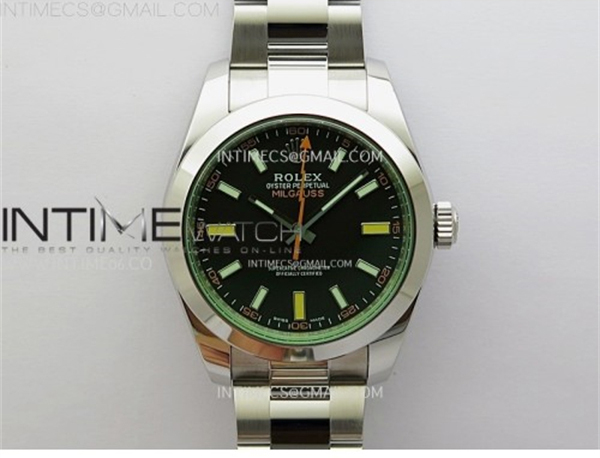Rolex VS공장 롤렉스 밀가우스 블랙다이얼 브레이슬릿 Milgauss 116400 GV Real Green Sapphire 904L SS VSF 1_1 Best Edition Black Dial on 904L SS Bracelet SA3131 레플리카 9번 이미지 - 시계 | 세미샵 레플리카 사이트