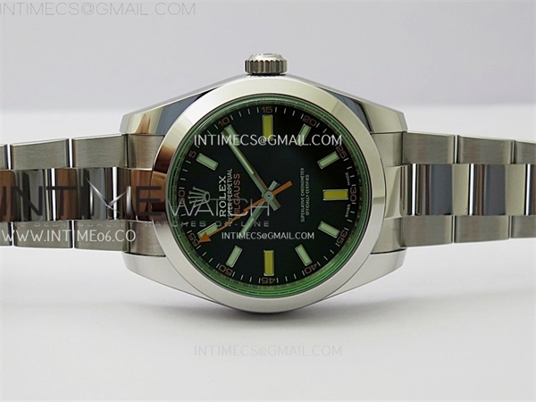 Rolex VS공장 롤렉스 밀가우스 블랙다이얼 브레이슬릿 Milgauss 116400 GV Real Green Sapphire 904L SS VSF 1_1 Best Edition Black Dial on 904L SS Bracelet SA3131 레플리카 11번 이미지 - 시계 | 세미샵 레플리카 사이트