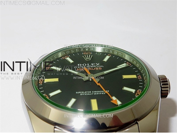 Rolex VS공장 롤렉스 밀가우스 블랙다이얼 브레이슬릿 Milgauss 116400 GV Real Green Sapphire 904L SS VSF 1_1 Best Edition Black Dial on 904L SS Bracelet SA3131 레플리카 16번 이미지 - 시계 | 세미샵 레플리카 사이트