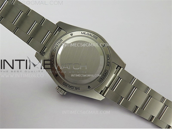 Rolex VS공장 롤렉스 밀가우스 블랙다이얼 브레이슬릿 Milgauss 116400 GV Real Green Sapphire 904L SS VSF 1_1 Best Edition Black Dial on 904L SS Bracelet SA3131 레플리카 26번 이미지 - 시계 | 세미샵 레플리카 사이트