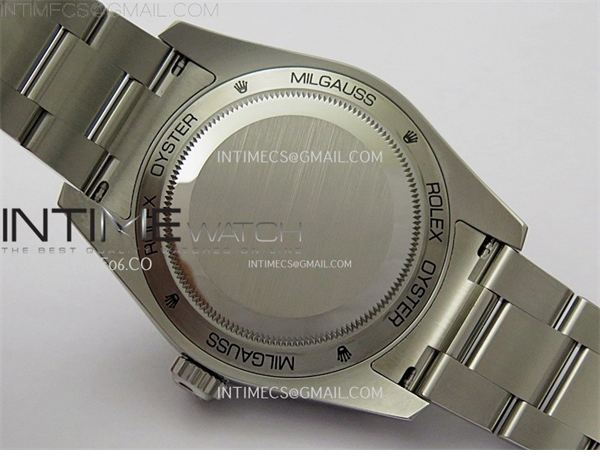 Rolex VS공장 롤렉스 밀가우스 블랙다이얼 브레이슬릿 Milgauss 116400 GV Real Green Sapphire 904L SS VSF 1_1 Best Edition Black Dial on 904L SS Bracelet SA3131 레플리카 27번 이미지 - 시계 | 세미샵 레플리카 사이트