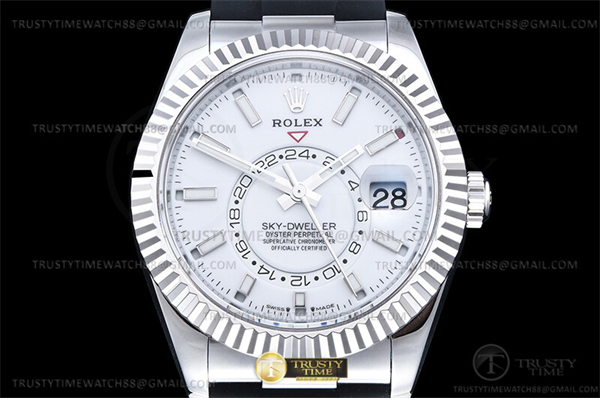 Rolex ZF공장 롤렉스 스카이드웰러 스틸 화이트다이얼 러버스트랩 텅스텐 Skydweller 336239 Wt WG_RU White ZF V2 Asia 2824 레플리카 2번 이미지 - 시계 | 세미샵 레플리카 사이트