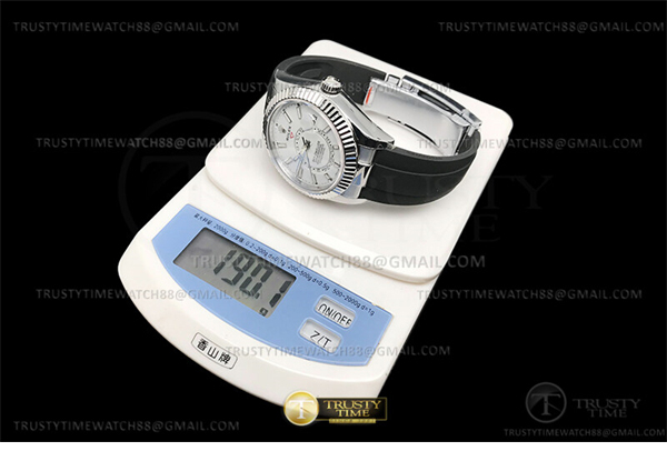 Rolex ZF공장 롤렉스 스카이드웰러 스틸 화이트다이얼 러버스트랩 텅스텐 Skydweller 336239 Wt WG_RU White ZF V2 Asia 2824 레플리카 25번 이미지 - 시계 | 세미샵 레플리카 사이트