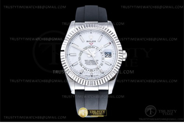 Rolex ZF공장 롤렉스 스카이드웰러 스틸 화이트다이얼 러버스트랩 텅스텐 Skydweller 336239 Wt WG_RU White ZF V2 Asia 2824 레플리카 26번 이미지 - 시계 | 세미샵 레플리카 사이트