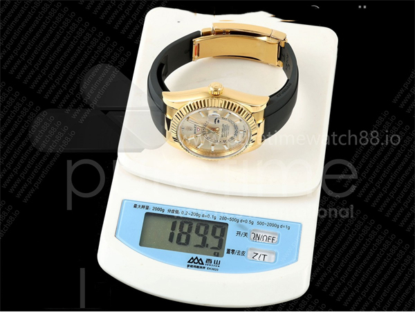 Rolex ZF공장 롤렉스 스카이드웰러 옐로우골드금통 샴페인다이얼 러버스트랩 텅스텐 Skydweller 336238 YG_RU Gold ZF V2 Asia 2824 레플리카 35번 이미지 - 시계 | 세미샵 레플리카 사이트