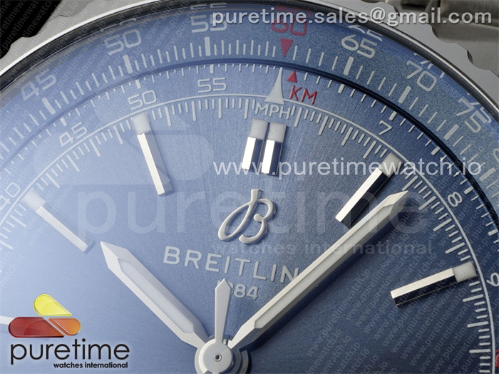Breitling TF공장 브라이틀링 내비타이머 41미리 스틸 블루다이얼 브레이슬릿 Navitimer Automatic 41mm SS TF 1_1 Best Edition Blue Dial on SS Bracelet A2824 레플리카 4번 이미지 - 시계 | 세미샵 레플리카 사이트