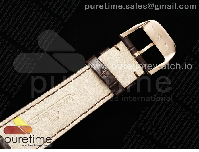 Jaeger Le Coultre APS공장 예거르쿨트르 마스터 울트라씬 문페이즈 로즈골드금통 화이트다이얼 브라운가죽스트랩 Master Ultra Thin Moon RG APSF 1_1 Best Edition White Dial on Brown Leather Strap SA925 Super Clone 레플리카 8번 이미지 - 시계 | 세미샵 레플리카 사이트