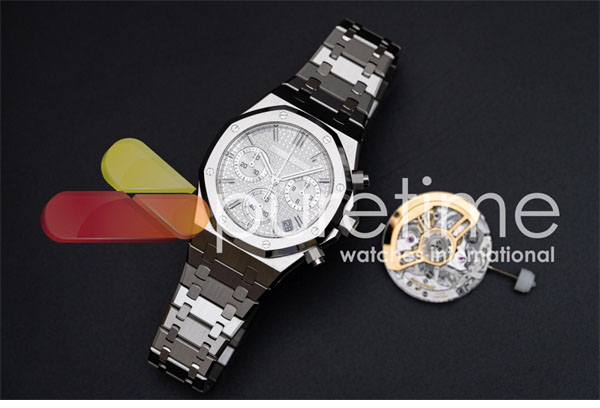 Audemars Piguet APS공장 오데마피게 로얄오크 크로노그래프 스틸 화이트다이얼 브레이슬릿 Royal Oak Chrono 26240 SS APSF 1_1 Best Edition Silver Dial on SS Bracelet SA4401 Super Clone 레플리카 2번 이미지 - 시계 | 세미샵 레플리카 사이트