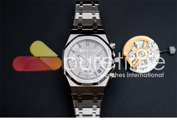 Audemars Piguet APS공장 오데마피게 로얄오크 크로노그래프 스틸 화이트다이얼 브레이슬릿 Royal Oak Chrono 26240 SS APSF 1_1 Best Edition Silver Dial on SS Bracelet SA4401 Super Clone 레플리카 4번 이미지 - 시계 | 세미샵 레플리카 사이트