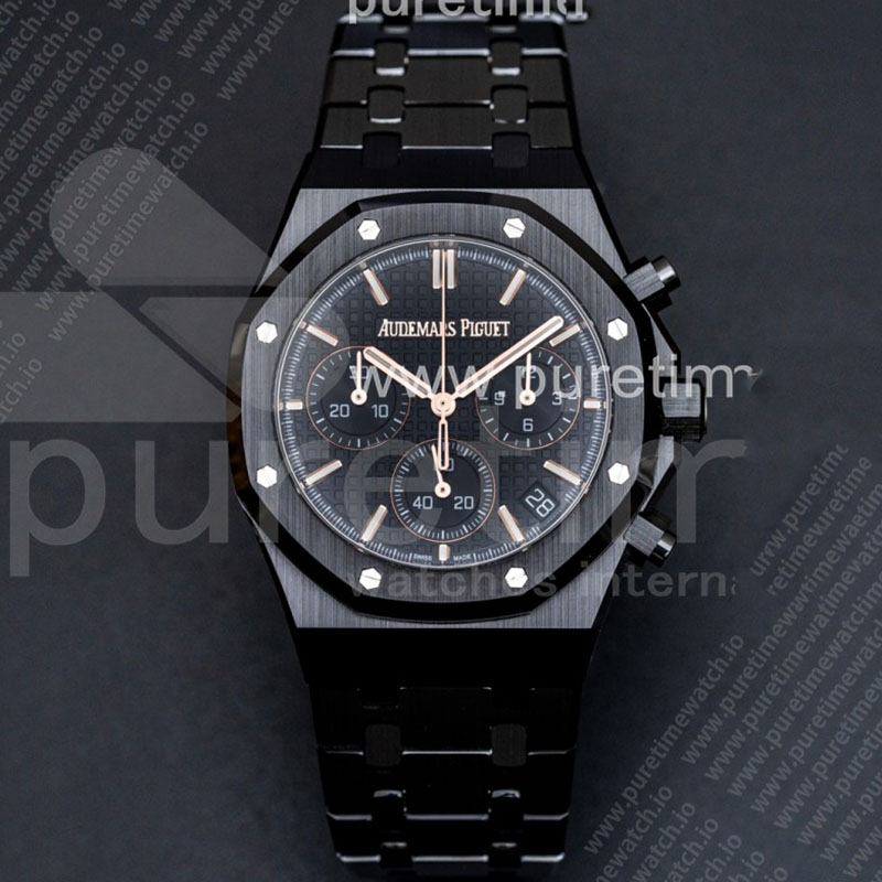 Audemars Piguet APS공장 오데마피게 로얄오크 크로노그래프 풀세라믹 블랙다이얼 브레이슬릿 Royal Oak Chrono 26240 Black Ceramic APSF 1_1 Best Edition on Ceramic Bracelet SA4401 Super Clone 레플리카 1번 이미지 - 시계 | 세미샵 레플리카 사이트