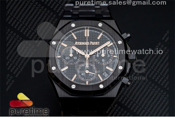 Audemars Piguet APS공장 오데마피게 로얄오크 크로노그래프 풀세라믹 블랙다이얼 브레이슬릿 Royal Oak Chrono 26240 Black Ceramic APSF 1_1 Best Edition on Ceramic Bracelet SA4401 Super Clone 레플리카 2번 이미지 - 시계 | 세미샵 레플리카 사이트