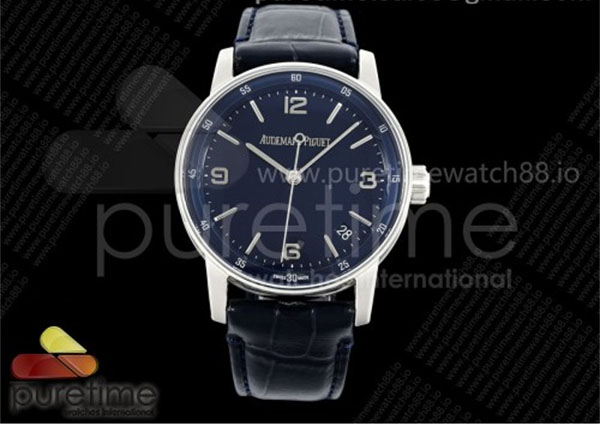 Audemars Piguet APS공장 오데마피게 로얄오크 15210 CODE 11.59 스틸 블루다이얼 블루가죽스트랩 Code 11.59 SS 15210 APSF 1_1 Best Edition Blue Dial on Blue Leather Strap SA4302 Super Clone 레플리카 34번 이미지 - 시계 | 세미샵 레플리카 사이트