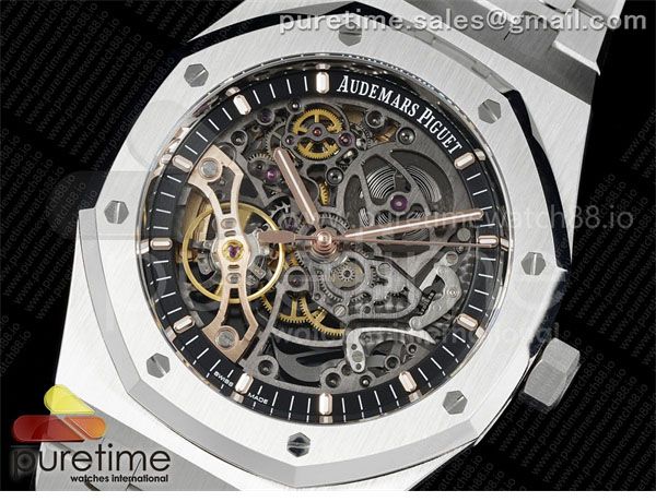 Audemars Piguet THB공장 오데마피게 로얄오크 41 오픈워크 15407 스틸 스켈레톤다이얼 브레이슬릿 Royal Oak 41mm Openworked 15407 SS THBF 1_1 Best Edition on SS Bracelet SA3132 V2 레플리카 2번 이미지 - 시계 | 세미샵 레플리카 사이트