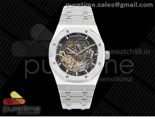 Audemars Piguet THB공장 오데마피게 로얄오크 41 오픈워크 15407 스틸 스켈레톤다이얼 브레이슬릿 Royal Oak 41mm Openworked 15407 SS THBF 1_1 Best Edition on SS Bracelet SA3132 V2 레플리카 7번 이미지 - 시계 | 세미샵 레플리카 사이트