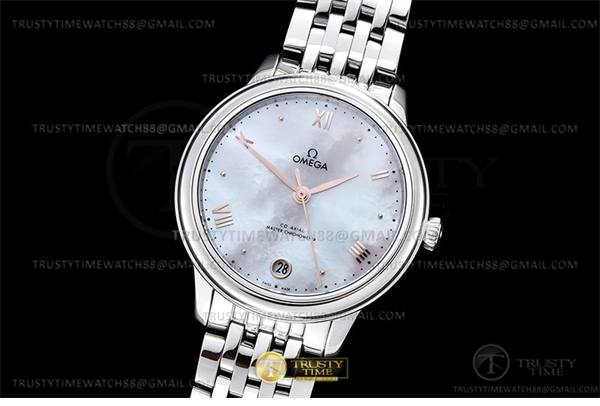 Omega VS공장 오메가 드 빌 스틸 화이트자개다이얼 로즈골드인덱스 브레이슬릿 De Ville Prestige 34mm SS_SS M-Wht_RG VSF A8800 레플리카 2번 이미지 - 시계 | 세미샵 레플리카 사이트
