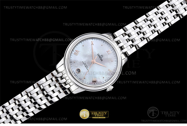 Omega VS공장 오메가 드 빌 스틸 화이트자개다이얼 로즈골드인덱스 브레이슬릿 De Ville Prestige 34mm SS_SS M-Wht_RG VSF A8800 레플리카 3번 이미지 - 시계 | 세미샵 레플리카 사이트