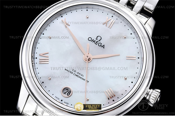 Omega VS공장 오메가 드 빌 스틸 화이트자개다이얼 로즈골드인덱스 브레이슬릿 De Ville Prestige 34mm SS_SS M-Wht_RG VSF A8800 레플리카 5번 이미지 - 시계 | 세미샵 레플리카 사이트