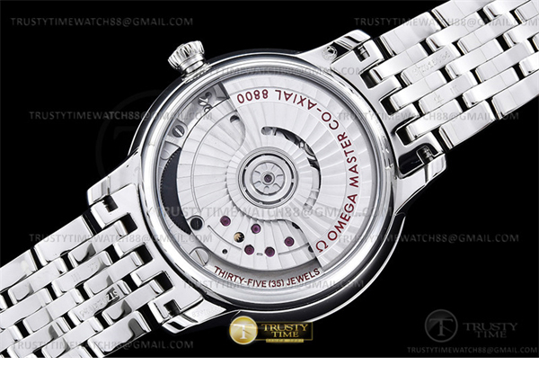 Omega VS공장 오메가 드 빌 스틸 화이트자개다이얼 로즈골드인덱스 브레이슬릿 De Ville Prestige 34mm SS_SS M-Wht_RG VSF A8800 레플리카 18번 이미지 - 시계 | 세미샵 레플리카 사이트