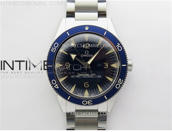 Omega VS공장 오메가 씨마스터 헤리티지 블루다이얼 브레이슬릿 Seamaster 300 Heritage VSF 1_1 Best Edition Blue Dial on SS Bracelet A8912 Super Clone 레플리카 13번 이미지 - 시계 | 세미샵 레플리카 사이트