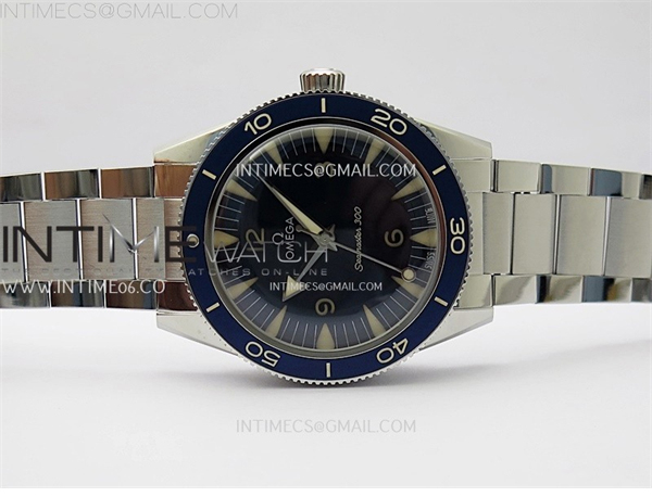 Omega VS공장 오메가 씨마스터 헤리티지 블루다이얼 브레이슬릿 Seamaster 300 Heritage VSF 1_1 Best Edition Blue Dial on SS Bracelet A8912 Super Clone 레플리카 15번 이미지 - 시계 | 세미샵 레플리카 사이트