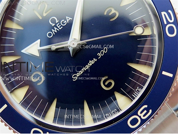 Omega VS공장 오메가 씨마스터 헤리티지 블루다이얼 브레이슬릿 Seamaster 300 Heritage VSF 1_1 Best Edition Blue Dial on SS Bracelet A8912 Super Clone 레플리카 17번 이미지 - 시계 | 세미샵 레플리카 사이트
