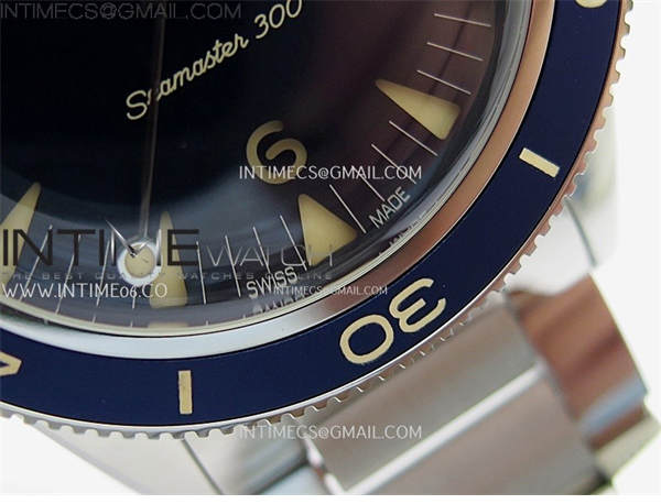 Omega VS공장 오메가 씨마스터 헤리티지 블루다이얼 브레이슬릿 Seamaster 300 Heritage VSF 1_1 Best Edition Blue Dial on SS Bracelet A8912 Super Clone 레플리카 18번 이미지 - 시계 | 세미샵 레플리카 사이트