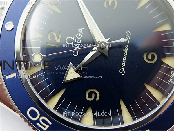 Omega VS공장 오메가 씨마스터 헤리티지 블루다이얼 브레이슬릿 Seamaster 300 Heritage VSF 1_1 Best Edition Blue Dial on SS Bracelet A8912 Super Clone 레플리카 19번 이미지 - 시계 | 세미샵 레플리카 사이트