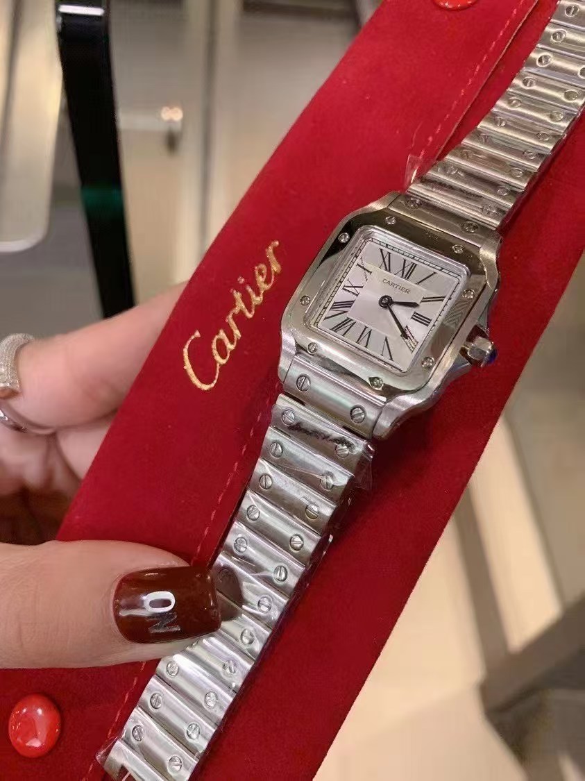 카르티에 카르티에 Santos Ladies 28mm W20056D6 Quartz Silver 레플리카 16번 이미지 - 시계 | 세미샵 레플리카 사이트