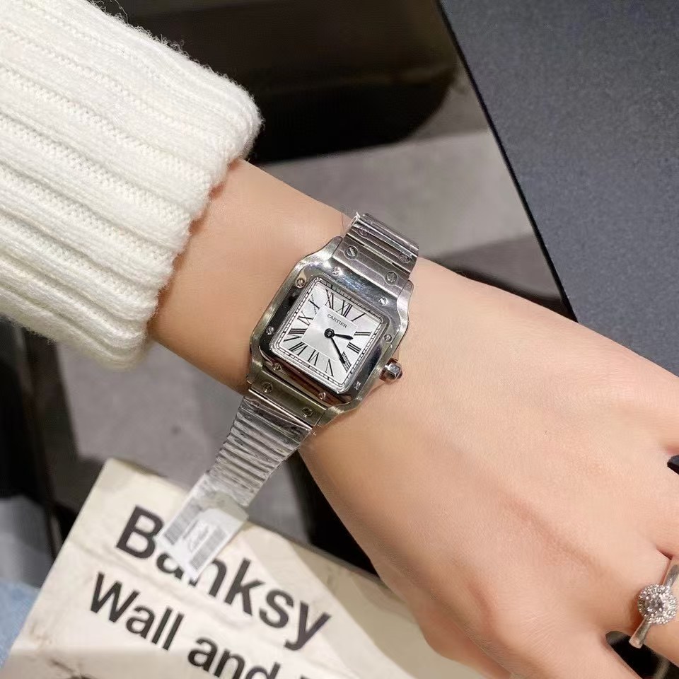 카르티에 카르티에 Santos Ladies 28mm W20056D6 Quartz Silver 레플리카 10번 이미지 - 시계 | 세미샵 레플리카 사이트