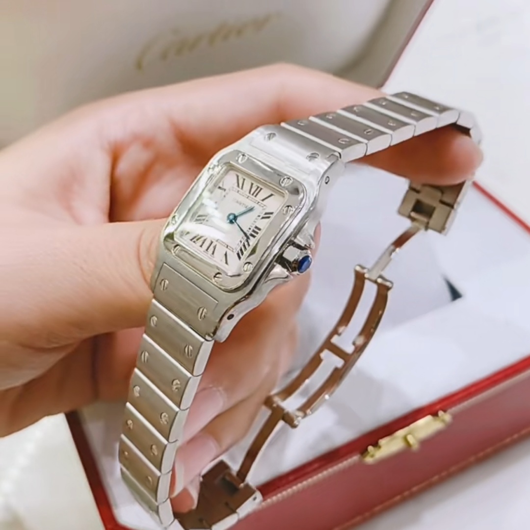 카르티에 카르티에 Santos Ladies 28mm W20056D6 Quartz Silver 레플리카 2번 이미지 - 시계 | 세미샵 레플리카 사이트