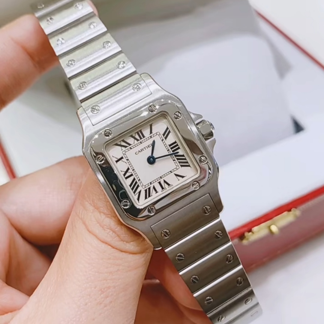 카르티에 카르티에 Santos Ladies 28mm W20056D6 Quartz Silver 레플리카 4번 이미지 - 시계 | 세미샵 레플리카 사이트