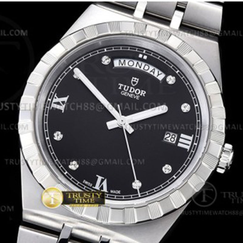 Tudor V7공장 튜더 로얄 28600 스틸 블랙다이얼 8p인덱스 브레이슬릿 Tudor Royal 28600 41mm SS_SS Blk_Dia V7F A2836 레플리카 1번 이미지 - 시계 | 세미샵 레플리카 사이트