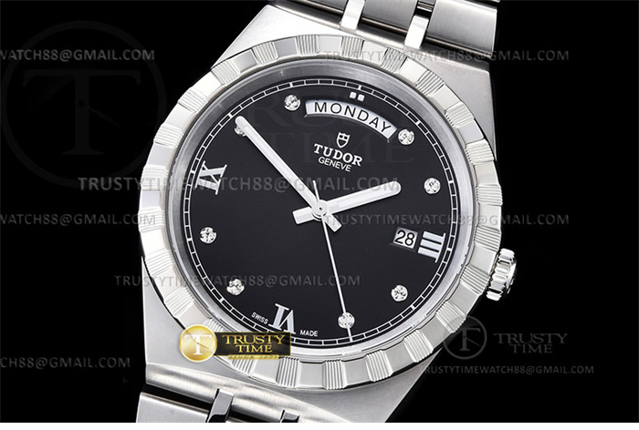 Tudor V7공장 튜더 로얄 28600 스틸 블랙다이얼 8p인덱스 브레이슬릿 Tudor Royal 28600 41mm SS_SS Blk_Dia V7F A2836 레플리카 2번 이미지 - 시계 | 세미샵 레플리카 사이트