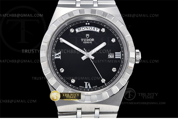 Tudor V7공장 튜더 로얄 28600 스틸 블랙다이얼 8p인덱스 브레이슬릿 Tudor Royal 28600 41mm SS_SS Blk_Dia V7F A2836 레플리카 3번 이미지 - 시계 | 세미샵 레플리카 사이트