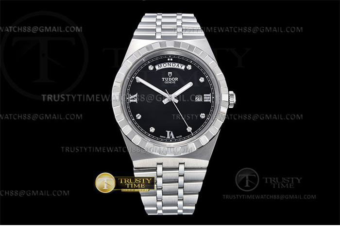 Tudor V7공장 튜더 로얄 28600 스틸 블랙다이얼 8p인덱스 브레이슬릿 Tudor Royal 28600 41mm SS_SS Blk_Dia V7F A2836 레플리카 4번 이미지 - 시계 | 세미샵 레플리카 사이트