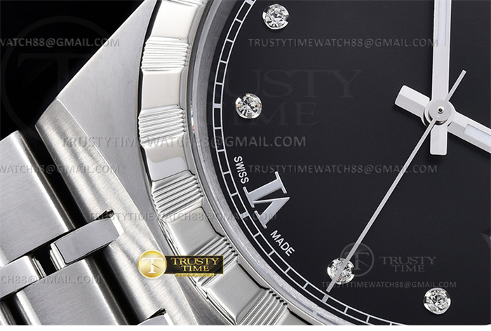 Tudor V7공장 튜더 로얄 28600 스틸 블랙다이얼 8p인덱스 브레이슬릿 Tudor Royal 28600 41mm SS_SS Blk_Dia V7F A2836 레플리카 8번 이미지 - 시계 | 세미샵 레플리카 사이트