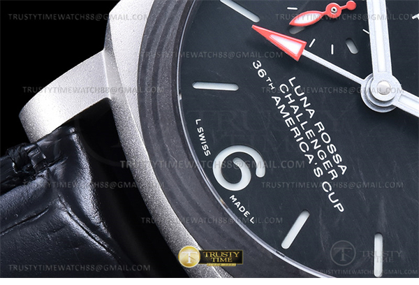 Panerai VS공장 파네라이 PAM1096 루나로사 GMT 가죽스트랩 Lum. Luna Rossa GMT TI_LE Blk VSF P9010 레플리카 4번 이미지 - 시계 | 세미샵 레플리카 사이트