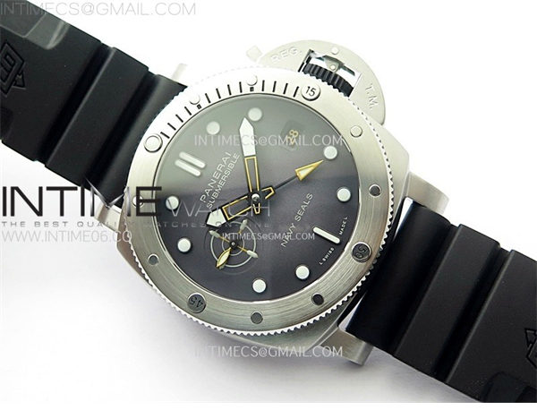 Panerai VS공장 파네라이 PAM1323 그레이다이얼 블랙러버스트랩 PAM1323 Y GMT VSF 1_1 Best Edition Dark Gray Dial on Black Rubber Strap P9011 레플리카 2번 이미지 - 시계 | 세미샵 레플리카 사이트