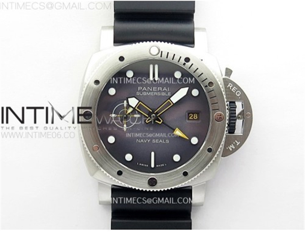 Panerai VS공장 파네라이 PAM1323 그레이다이얼 블랙러버스트랩 PAM1323 Y GMT VSF 1_1 Best Edition Dark Gray Dial on Black Rubber Strap P9011 레플리카 26번 이미지 - 시계 | 세미샵 레플리카 사이트