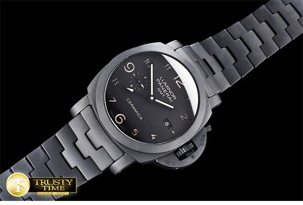 Panerai VS공장 파네라이 PAM438 투토네로 루미노르 풀세라믹 블랙다이얼 PAM438 Lum. Tuttonero 1950 GMT CR_CR Blk VSF V2 P9001 레플리카 7번 이미지 - 시계 | 세미샵 레플리카 사이트