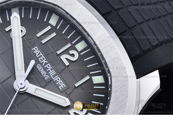 Patek Philippe 3K공장 아쿠아넛 그레이다이얼 러버스트랩 Aquanaut Ref.5167 SS_RU Grey_Num 3KF V3 A330 레플리카 6번 이미지 - 시계 | 세미샵 레플리카 사이트