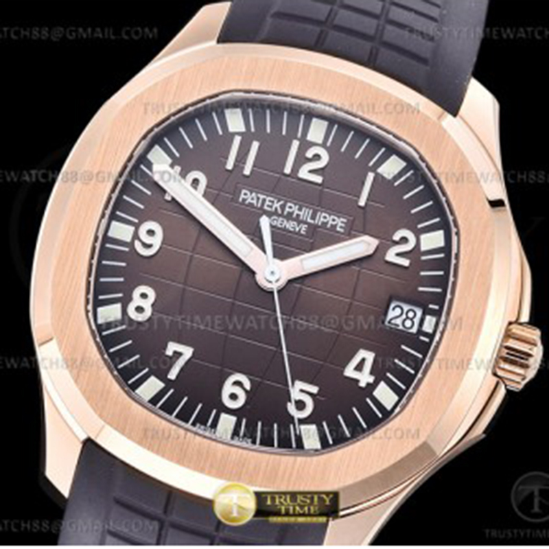 Patek Philippe 3K공장 아쿠아넛 로즈골드금통 브라운다이얼 러버스트랩 Aquanaut Ref.5167 RG_RU Brown_Num 3KF V3 A330 레플리카 1번 이미지 - 시계 | 세미샵 레플리카 사이트