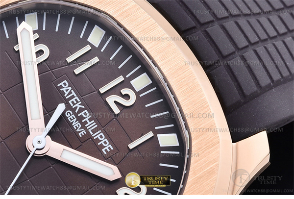 Patek Philippe 3K공장 아쿠아넛 로즈골드금통 브라운다이얼 러버스트랩 Aquanaut Ref.5167 RG_RU Brown_Num 3KF V3 A330 레플리카 6번 이미지 - 시계 | 세미샵 레플리카 사이트