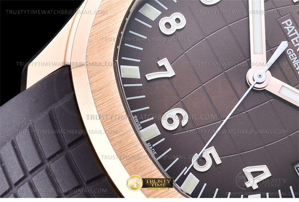 Patek Philippe 3K공장 아쿠아넛 로즈골드금통 브라운다이얼 러버스트랩 Aquanaut Ref.5167 RG_RU Brown_Num 3KF V3 A330 레플리카 7번 이미지 - 시계 | 세미샵 레플리카 사이트