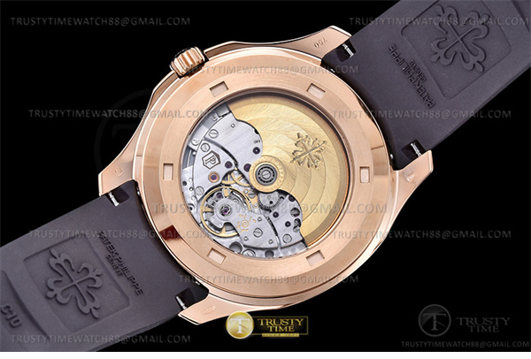Patek Philippe 3K공장 아쿠아넛 로즈골드금통 브라운다이얼 러버스트랩 Aquanaut Ref.5167 RG_RU Brown_Num 3KF V3 A330 레플리카 17번 이미지 - 시계 | 세미샵 레플리카 사이트